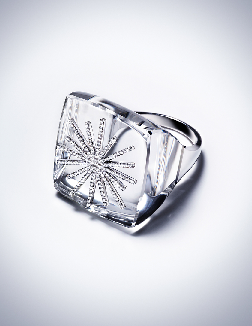 POWER – DIAMOND AND ROCK CRYSTAL RING